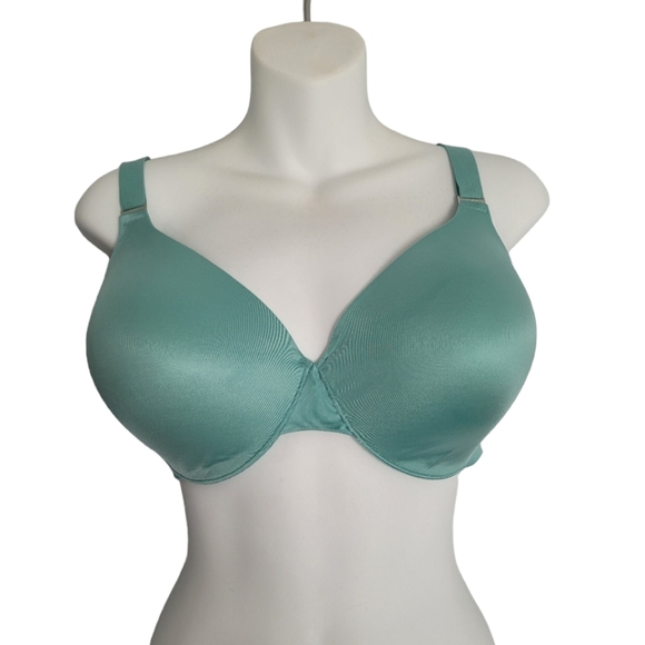 Soma Vanishing Back Full Coverage Size 36DD Pre-owned Satin Green - Picture 2 of 4